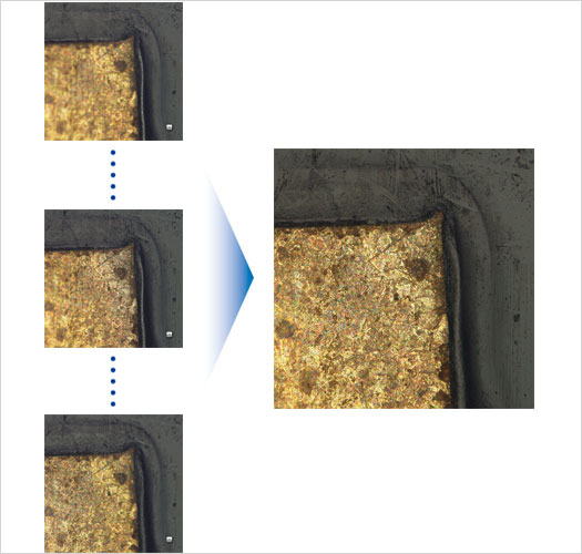 全面對(duì)焦的影像清晰呈現(xiàn)研磨面上的高低差